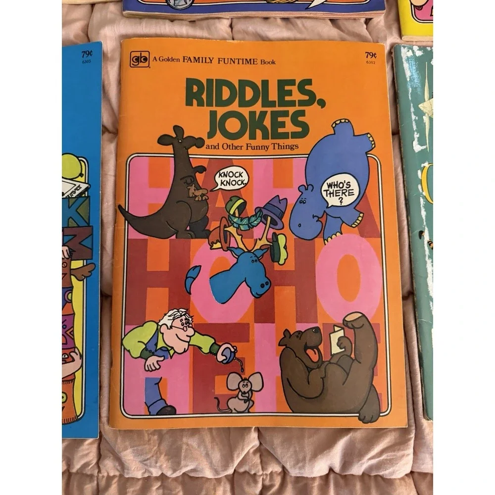 Rare Vintage 6 Golden Family Funtime Books Golden Books Read Description